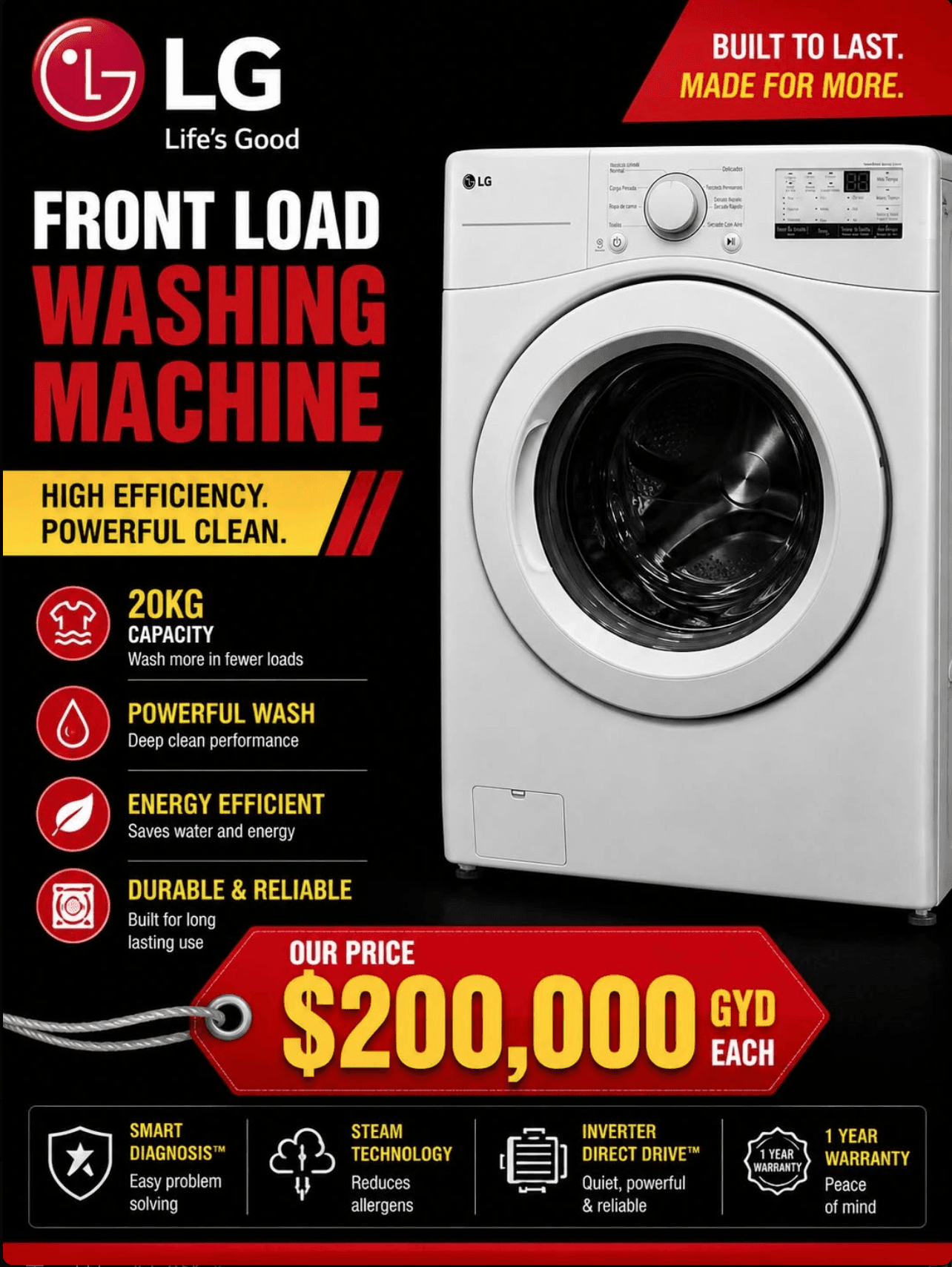 LG Front Load Washing Machine — image 1